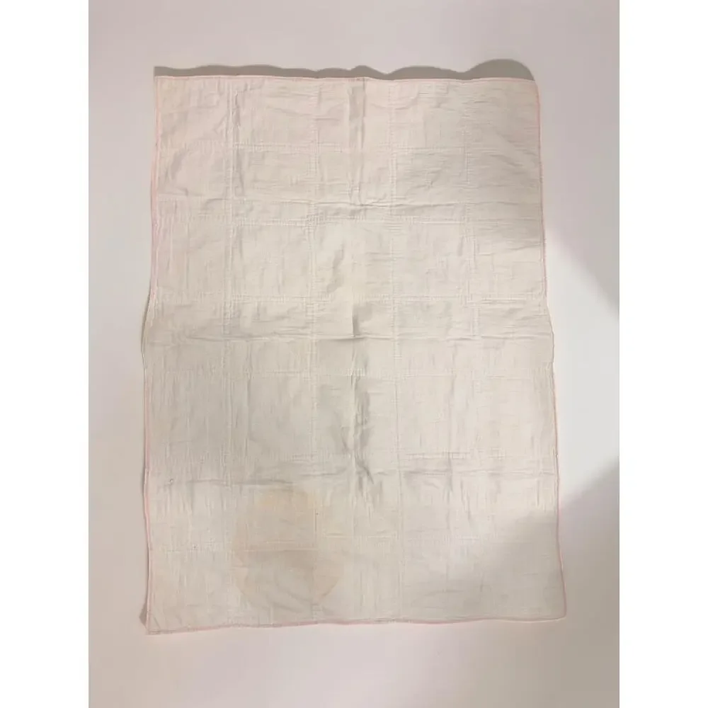 Vintage Antique Baby Quilt Child Activities Fishing Spoon Embroidered 42”x 32”